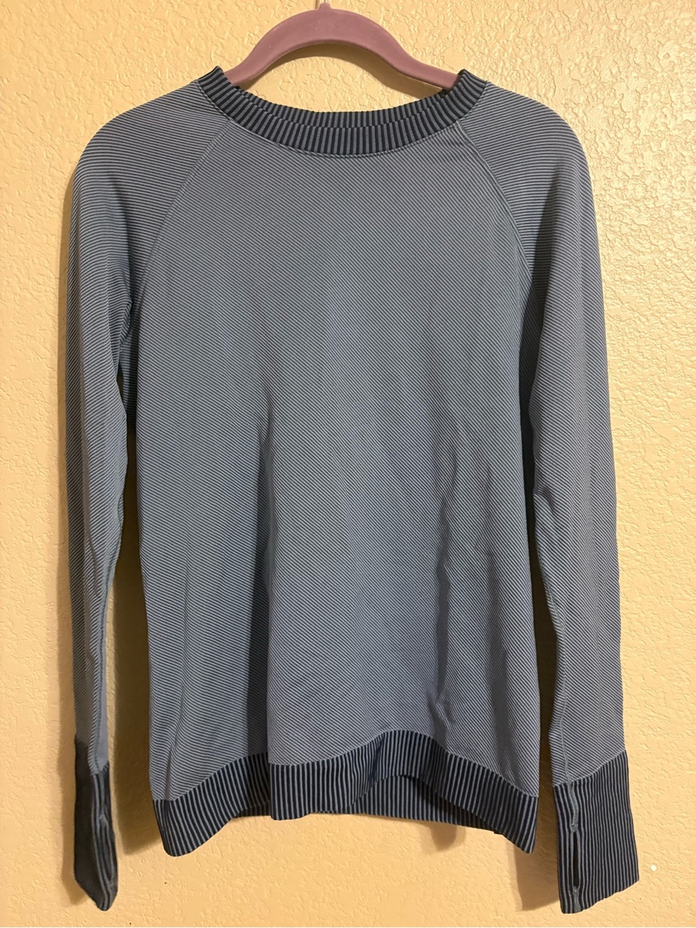 Lululemon Rest Less Pullover in Blue/Gray Long Sleeve Top